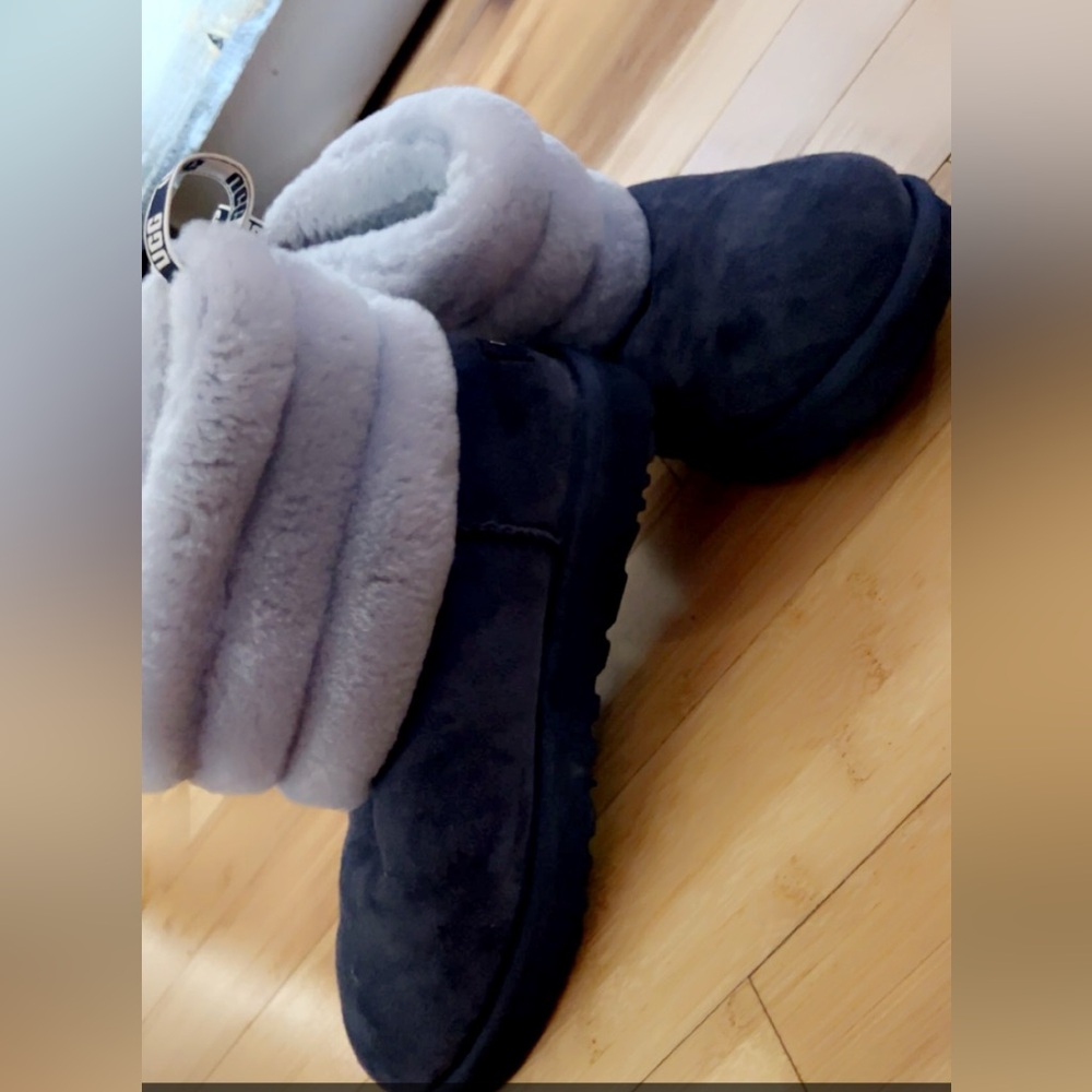 UGG Ankle Boots Navy blue and light Navy around the ankle.